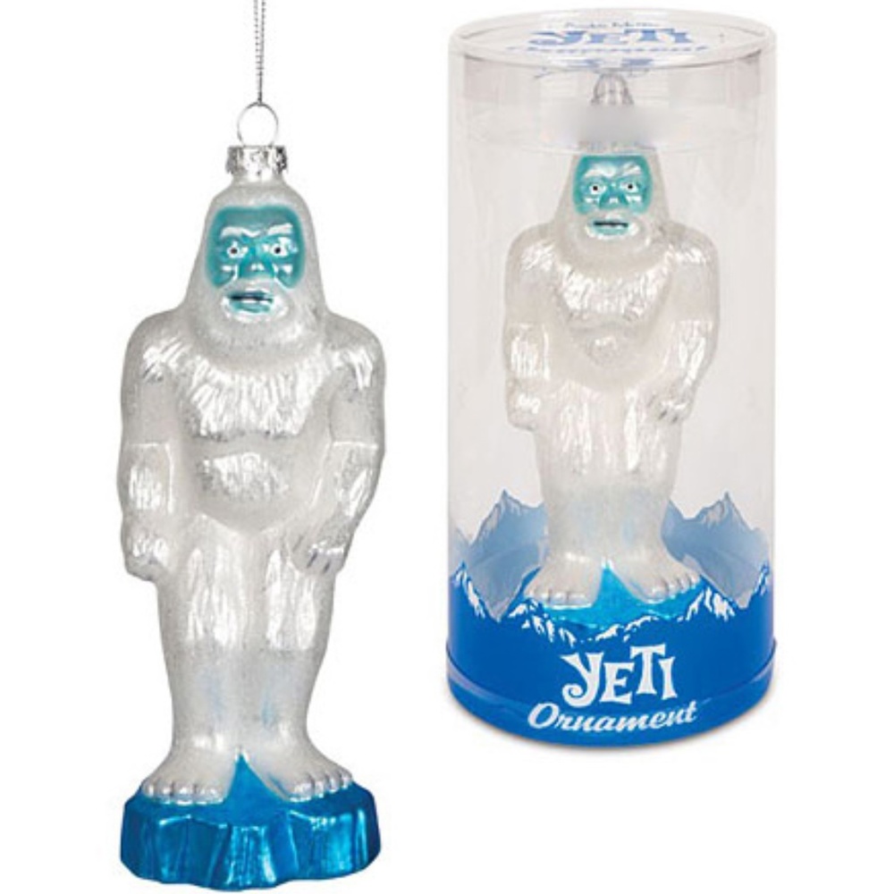NEW Yuletide Yeti Glass Christmas Ornament Bigfoot